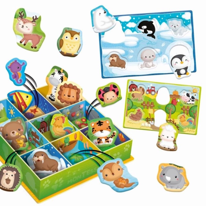Montessori baby boks - dyr