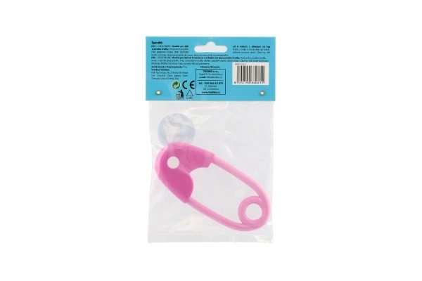 Rangle plastikkenål 12cm lyserød 12x19cm i pose 0+