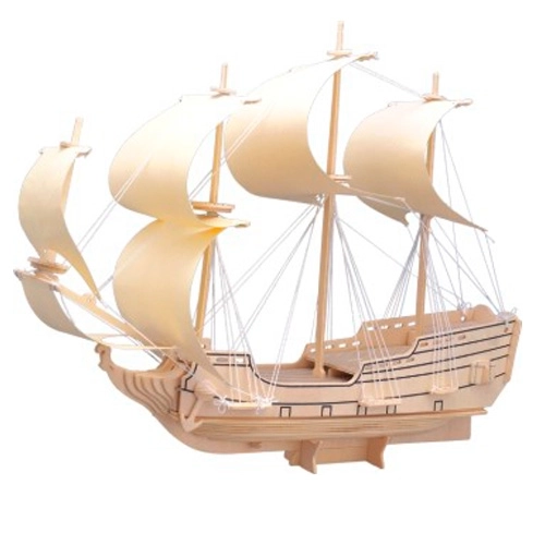 Træ 3D-puslespil Sejlskib Ørn