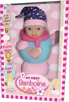 Bambolina babydukke 36 cm med lyde og lys