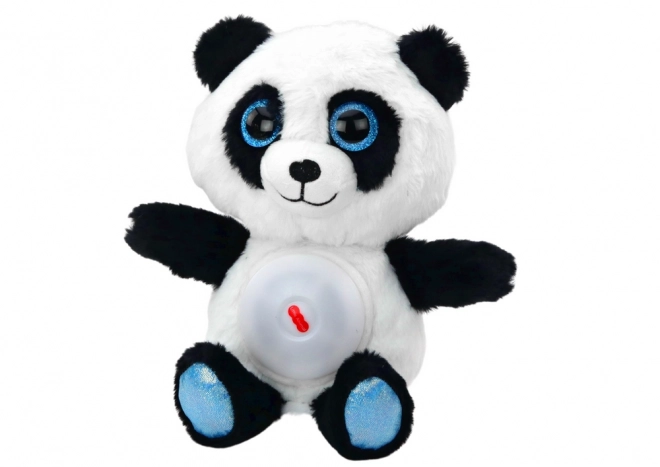 Plys-panda med natlampe og vuggeviser 30 cm
