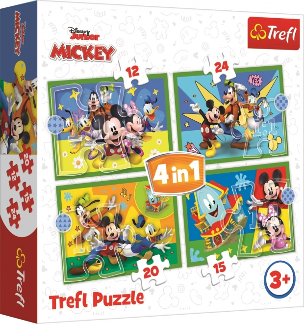 Puslespil 4i1 Mickey blandt venner