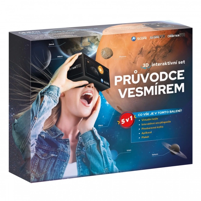 Guide til rummet 5i1 interaktivt sæt 3D i æske 33x26x6cm
