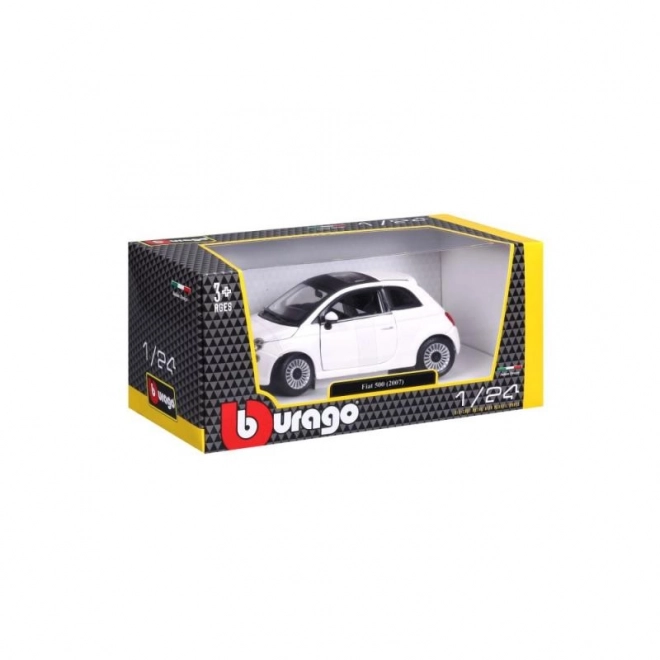 Bburago 1:24 Fiat 500 (2007) Hvid