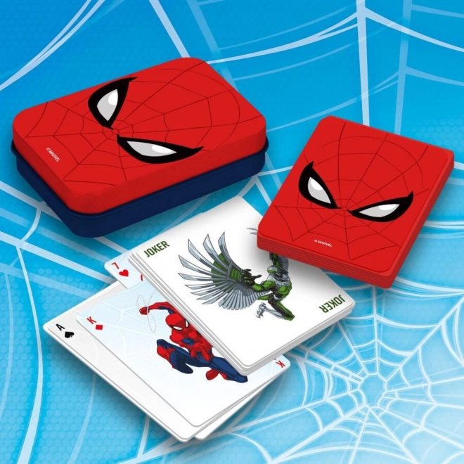 Spillekort Spiderman metalæske