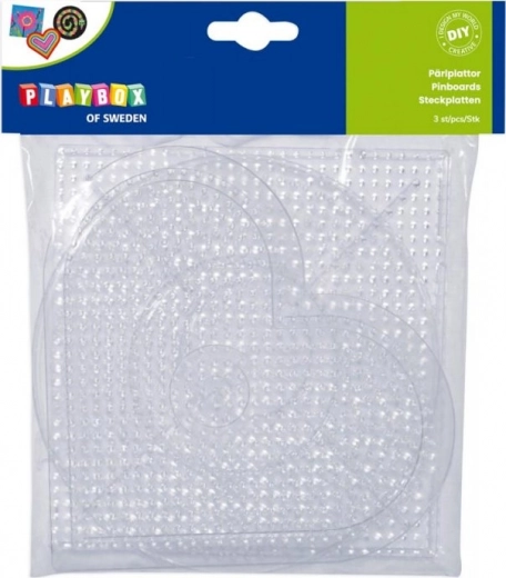 Playbox plader til strygeperler – store former, 3 stk.