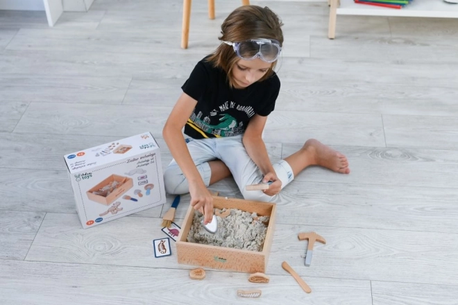Arkæologisk sæt til børn med kinetisk sand
