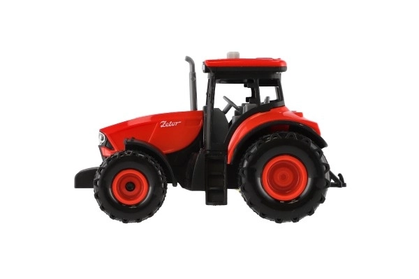 Rød Zetor traktor med inerti og lys- & lydeffekter