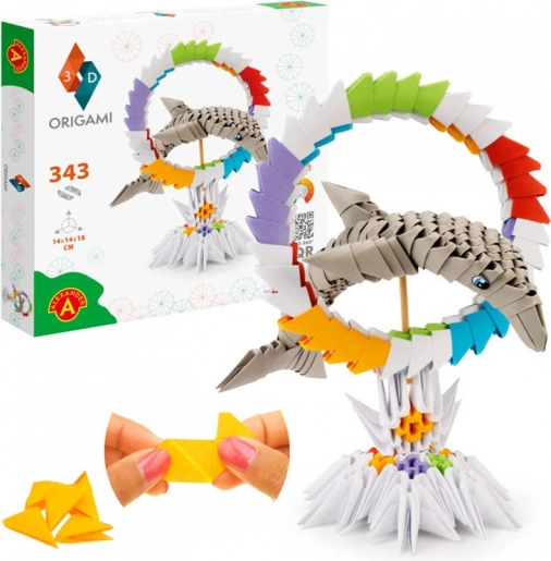Kreativt sæt ORIGAMI 3D delfin