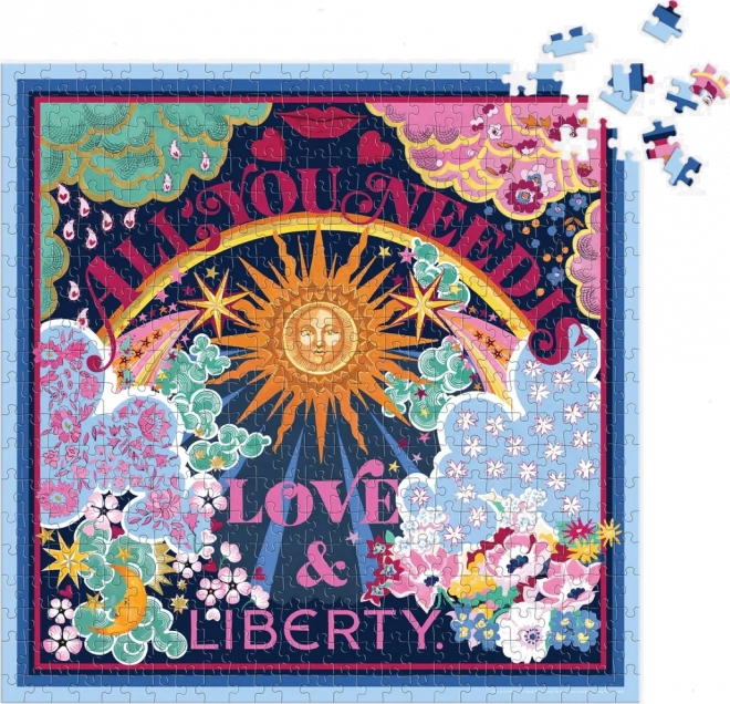Firkantet puslespil GALISON Liberty: Alt hvad du behøver er kærlighed 500 brikker