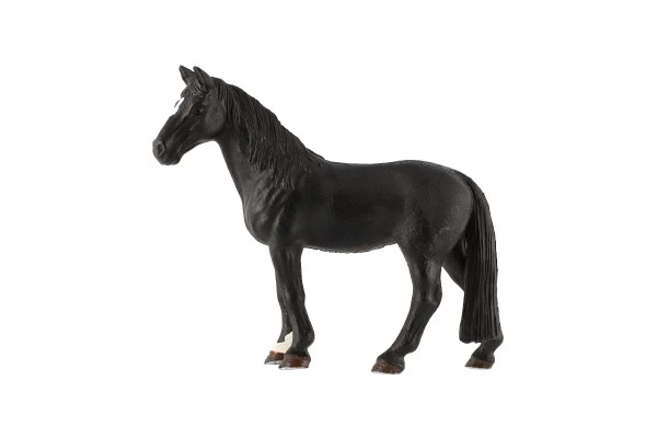 Husdomestreret sort hest zooted plast 13 cm i pose