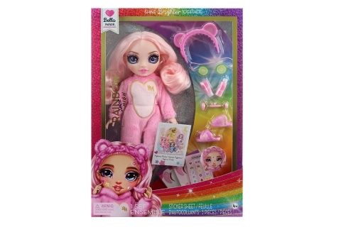 Dukketeater Rainbow High Junior til Pyjamasfest, Bella Pink