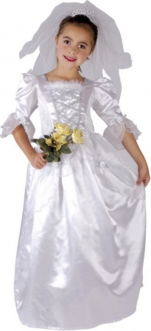 Karnevalkostume brud, størrelse 120-130 cm