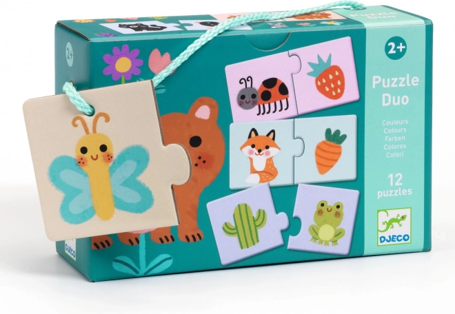 Djeco Eduludo Puzzle Duo - Farver