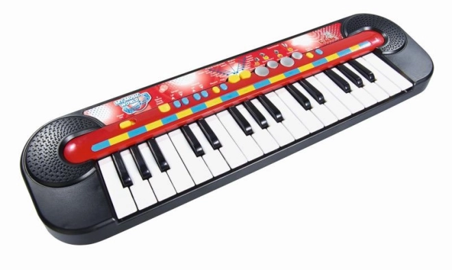 Piano, 32 tangenter, 45 x 13 cm, på batterier