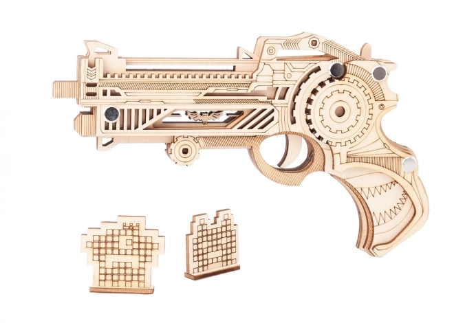 Woodcraft Træ 3D-puslespil Gummibåndsvåben Virbius