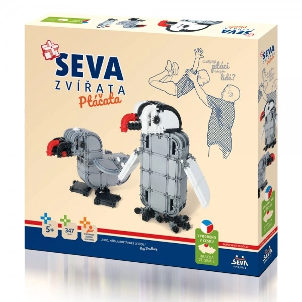 Byggesæt SEVA DYR Fugleunger plastik 347 stykker i kassen 35x33x5 cm