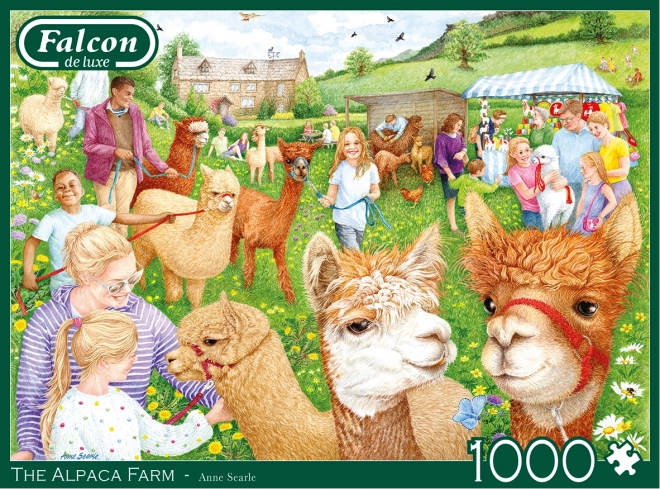 Puslespil Farm med alpakaer - 1000 brikker