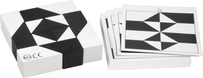 Detoa tangram-hjernebryder sort/hvid