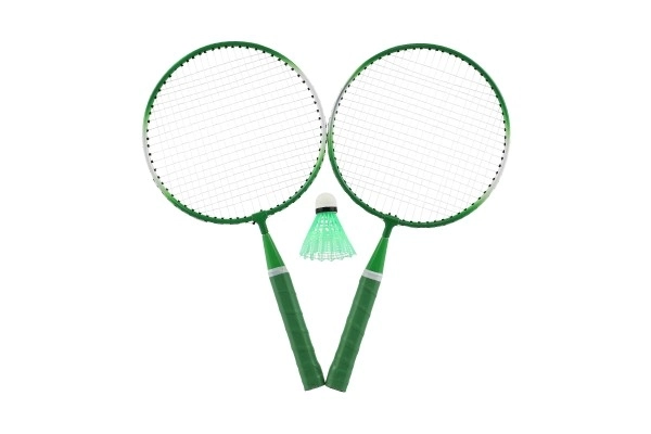 Børne badmintonsæt metal/plast med to ketchere og en fjerbold