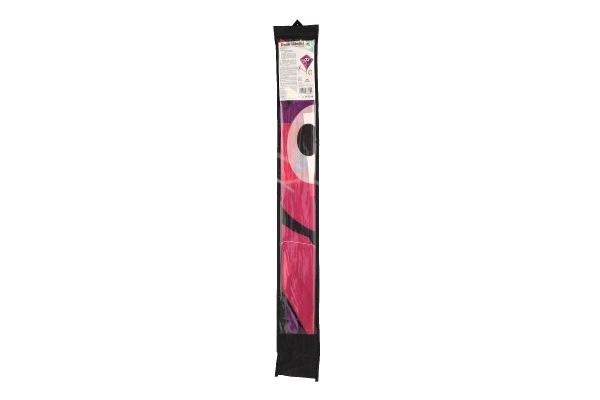 Drage flyvende klovn nylon 78x86cm pink-lilla i stofpose 11x90x2cm