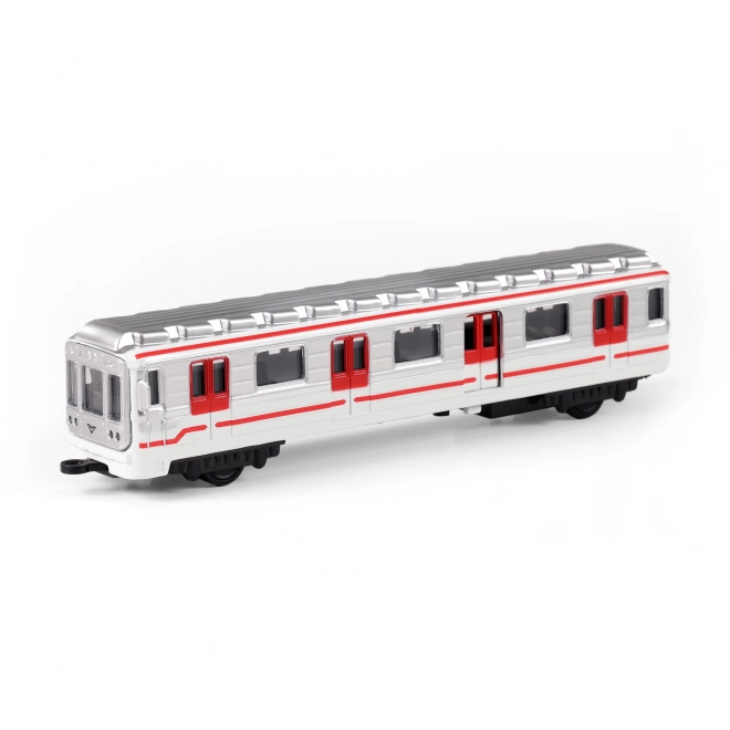 Prags metro metal 16cm med tilbagespænding i æske 19,5x7x6cm