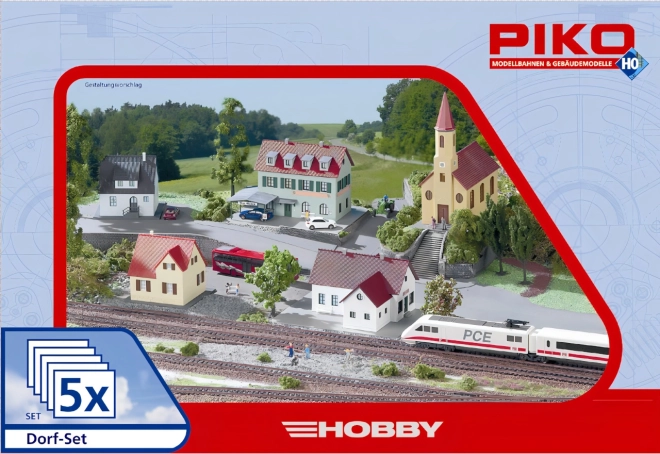 Piko Hobby byggesæt Landsby, 5 dele