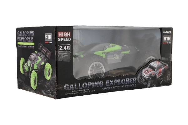Auto RC Buggy hastighed 2,4GHz plast 25cm med batteri i kasse 31x14x18cm – Grøn