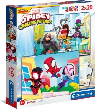 Puslespil 2x20 brikker MARVEL Spidey og hans fantastiske venner