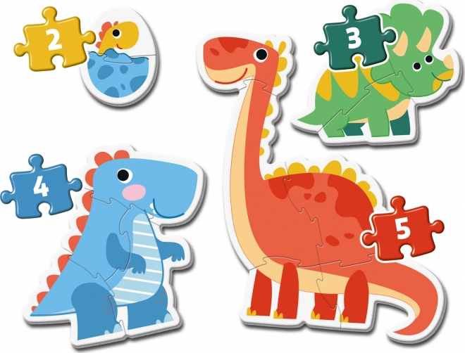 Clementoni mine første puslespil dinosaurer 4i1