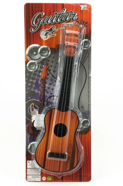 Plast guitar 40cm 2 farver på kort