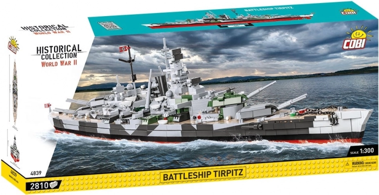 Byggesæt COBI Historical Collection – slagskib TIRPITZ (1:300, 2810 klodser)