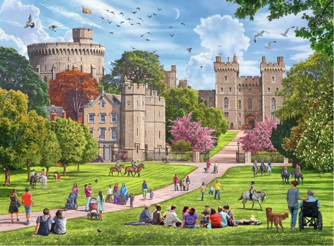 Ravensburger puslespil Kongelige boliger i Storbritannien 4x500 brikker