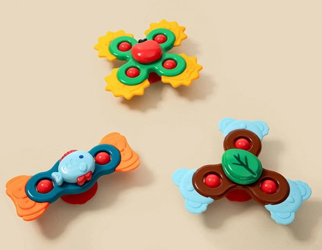 Woopie børns lærende sensorisk spinner 3-i-1 i farverigt design
