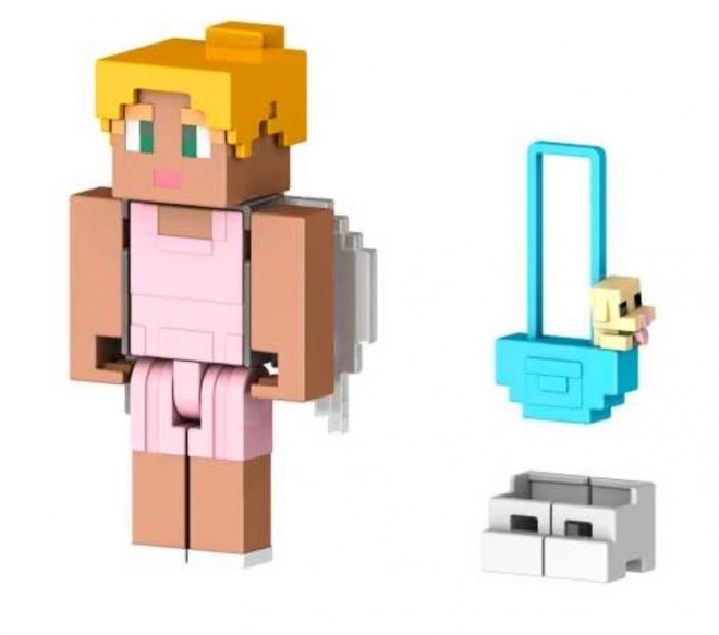 Minecraft-figur lederskinnetaske med hvalp