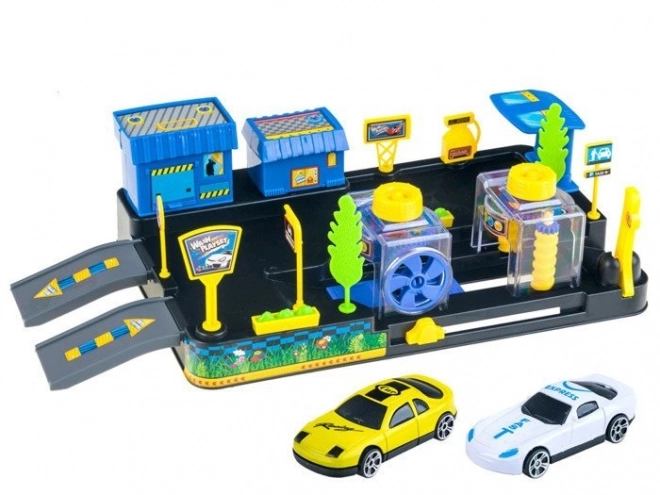Bilvask og tankstation til biler