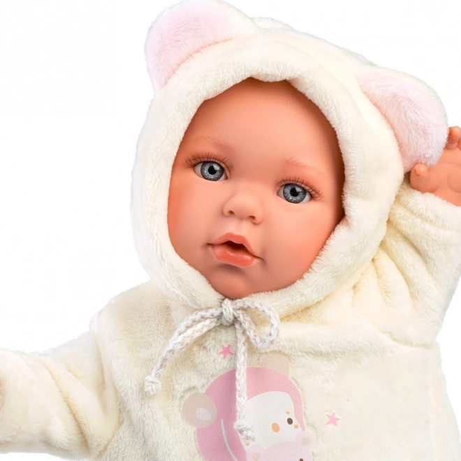 Llorens 14208 BABY JULIA - realistisk babydukke med blřdt stofkrop - 42 cm