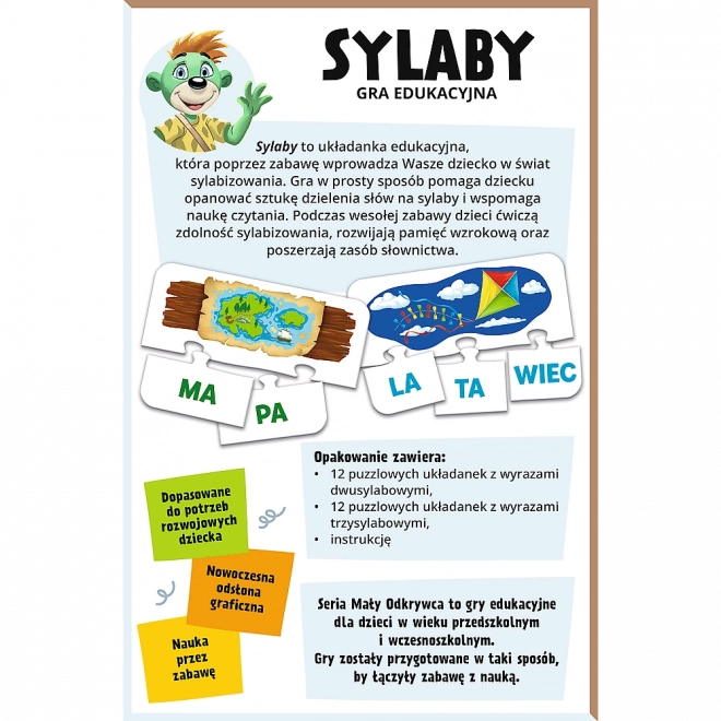 Sylaby pædagogisk spil til børn