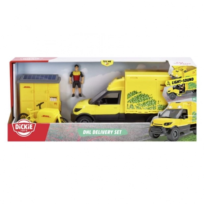 Sæt med DHL-køretøj 25 cm City