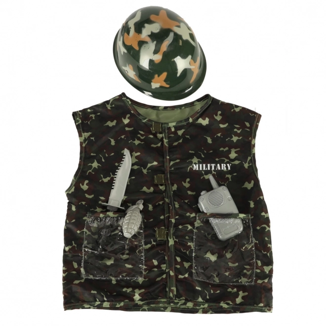Karnevalkostume hjelm soldat 3-8 år