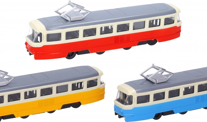 Tramvogn metal med effekter 16 cm