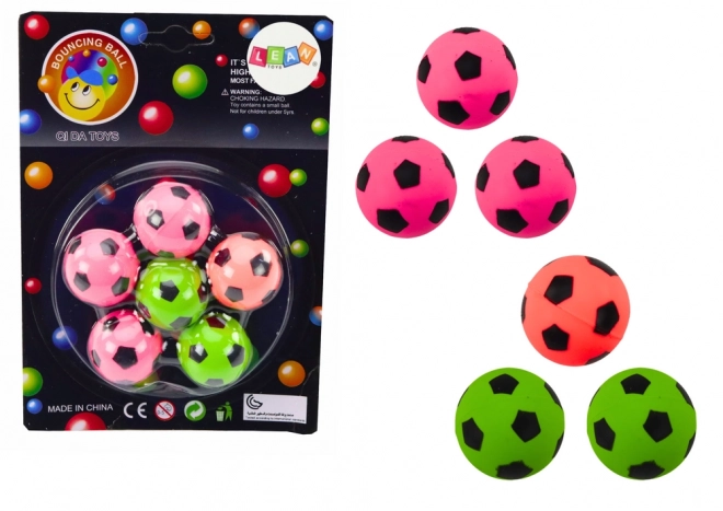 Sæt af gummifodboldbolde 6 stk