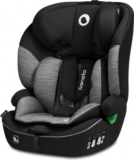 Autostol LIONELO Levi One i-Size, 76–150 cm, Black Grey