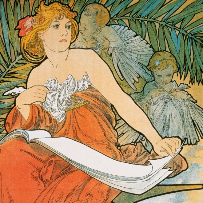 Notesblok Kalender Alfons Mucha 2026