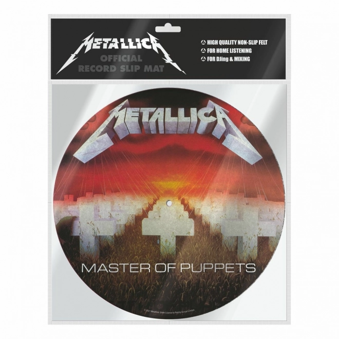 Pladespillerunderlag med temaet Metallica - Master of Puppets