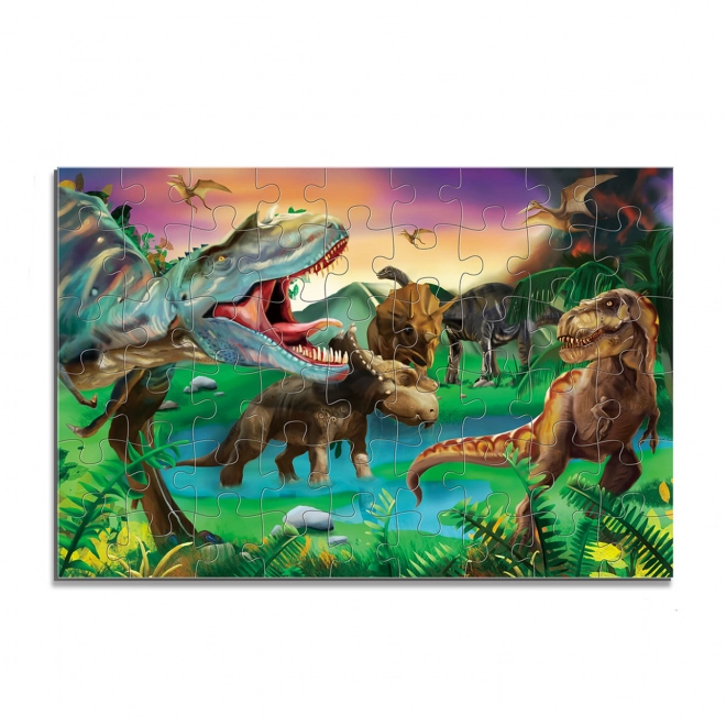 Puslespil med dinosaurer maxi- 54 dele 87 x 58 cm