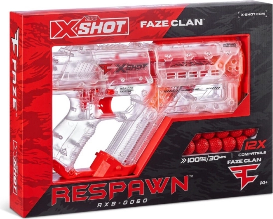 X-Shot FaZe Respawn kugleblaster med 12 kugler