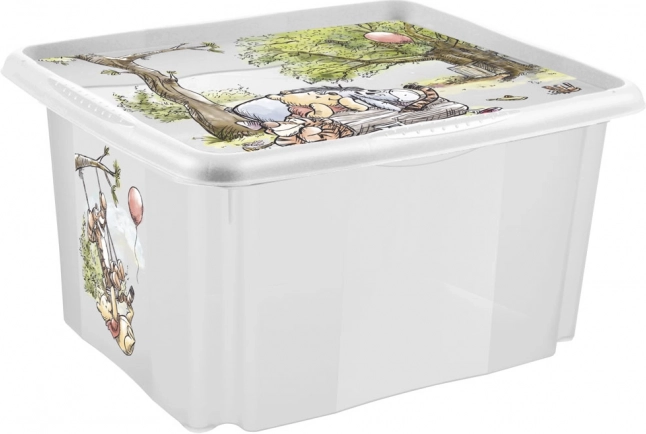 Opbevaringsboks med låg Lille Winnie Transparent