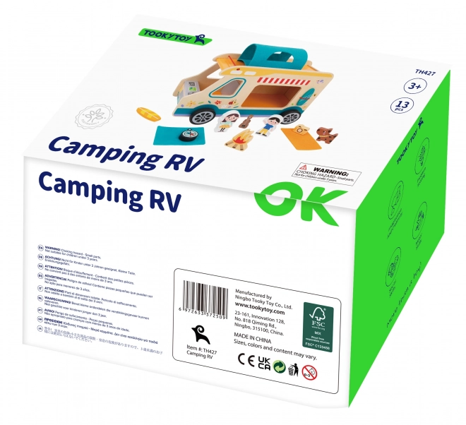 Træ Karavan fra Tooky Toy med Campingfigurer