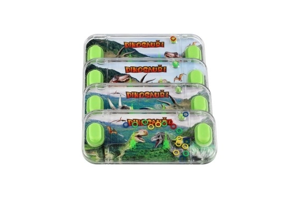 Vandspil puslespil 15,5x7cm plastik dinosaurus 4 typer 24 stk i æske